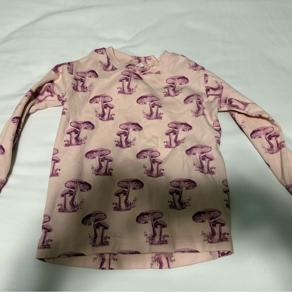Kate Quinn size 6 long sleeve shirt pink mushroom